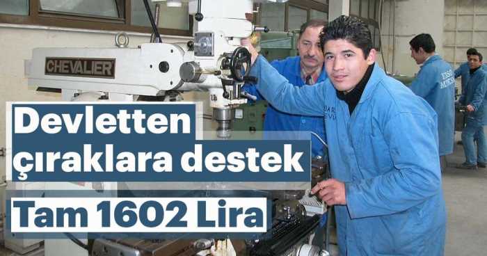 Esnafa Müjde Çıraklara bin 602 lira harçlık 