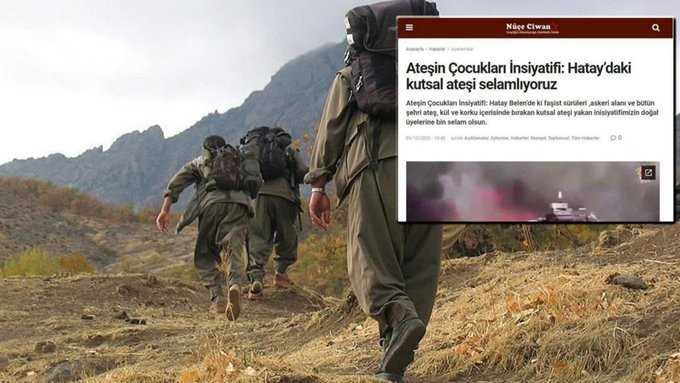 Hatay'daki yangını YPG/PKK itiraf etti! 'Ateşin çocukları inisiyatifi' adlı örgüt çıkarmış