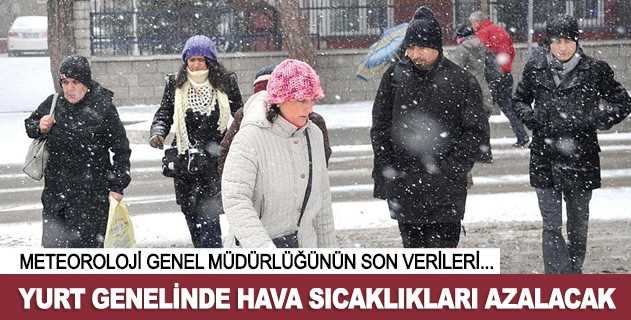 Hava sıcaklıkları yeniden azalacak
