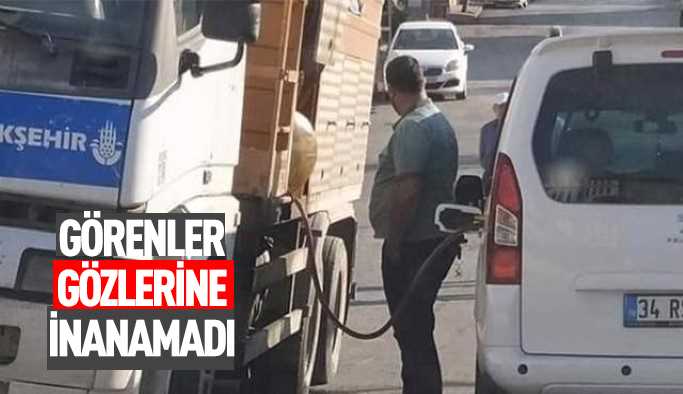 İBB aracından skandal görüntüler