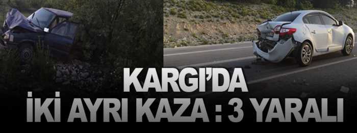 Kargı ilçesinde iki ayrı trafik kazası