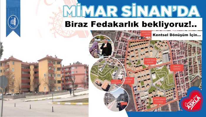 Kentsel dönüşüm için "vatandaşlarımız biraz fedakarlık yapsın"