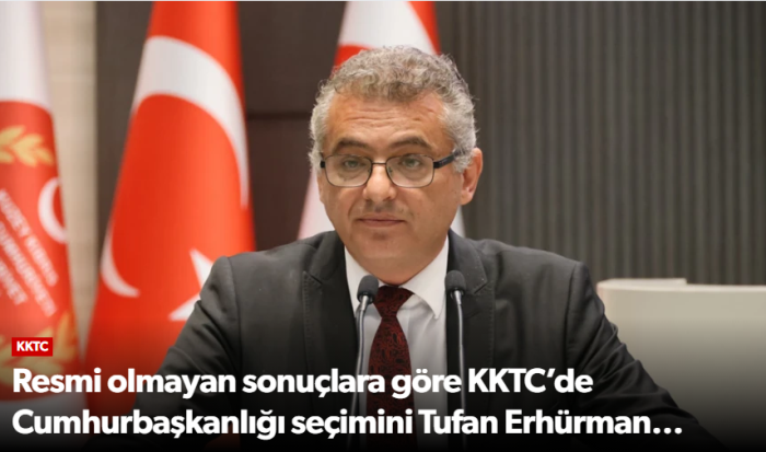 KKTC’de Cumhurbaşkanlığı Seçimini Tufan Erhürman Kazandı