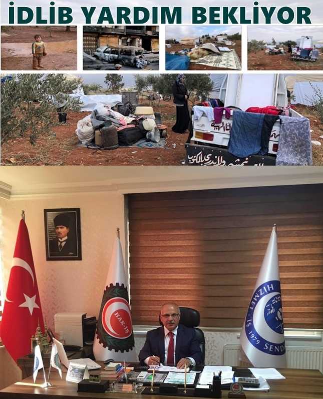 Köroğlu "Sendika olarak İdlib Yardım Kampanyasını destekliyoruz"