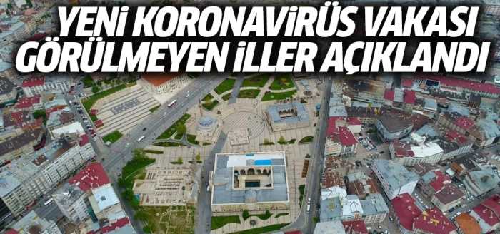  Koronavirüs vakası görülmeyen iller açıklandı