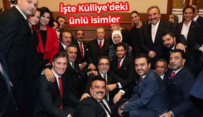 Külliye'de kabul törenindeki ünlü isimler  