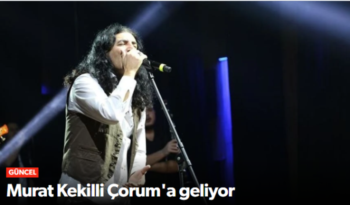 Murat Kekilli 29 Ekim Çarşamba Günü Çorum’da