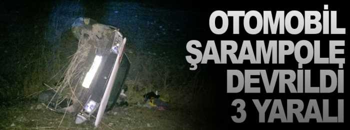 Otomobil şarampola devrildi 3 yaralı