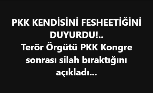  PKK Kongre sonrası silah bıraktığını açıkladı!