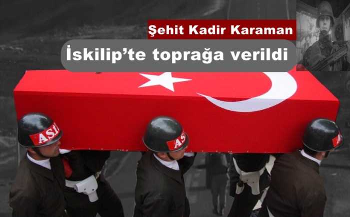 Şehit J.Uzmn.Çavuş Kadir Karaman gözyaşları içinde son yolculuğuna uğurlandı