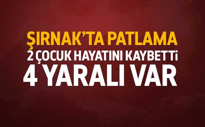 Şırnak'ta Patlama 2 çocuğu katletti!..