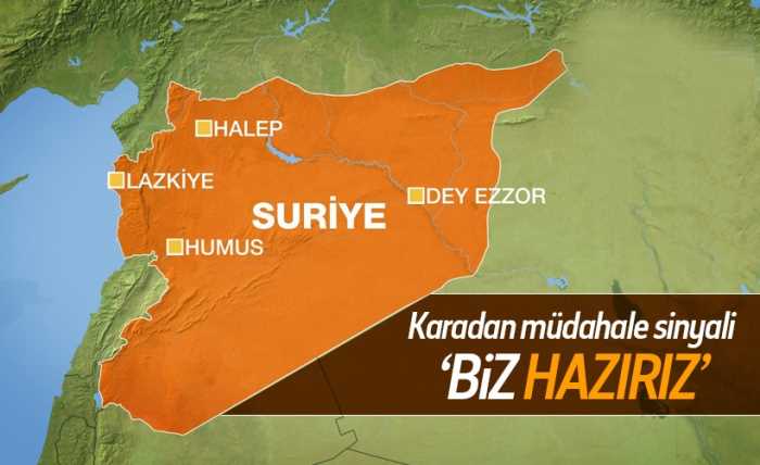 Suriye'ye karadan müdahale sinyali