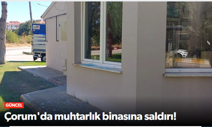 Üçtutlar Muhtarlığına Taşlı Saldırı!