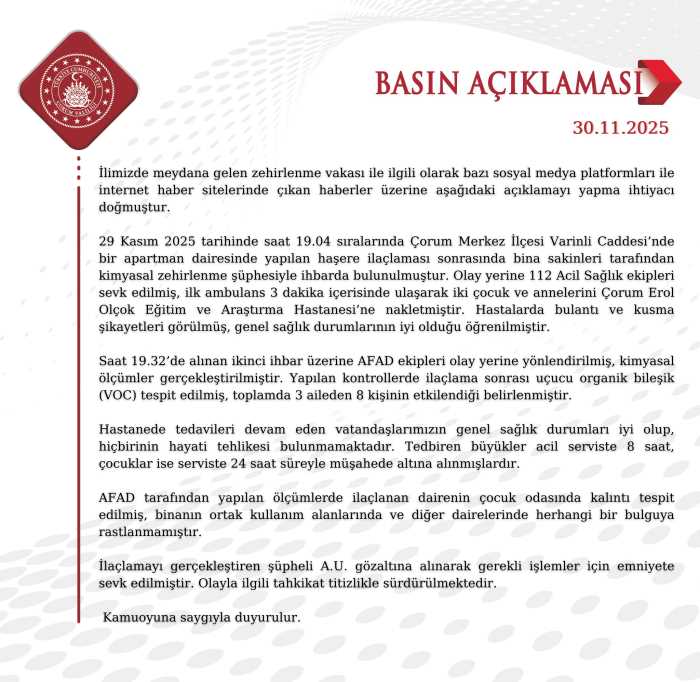 Valilik Açıkladı 8 Kişi Hastaneye Kaldırıldı 1 Kişi Gözaltnda!