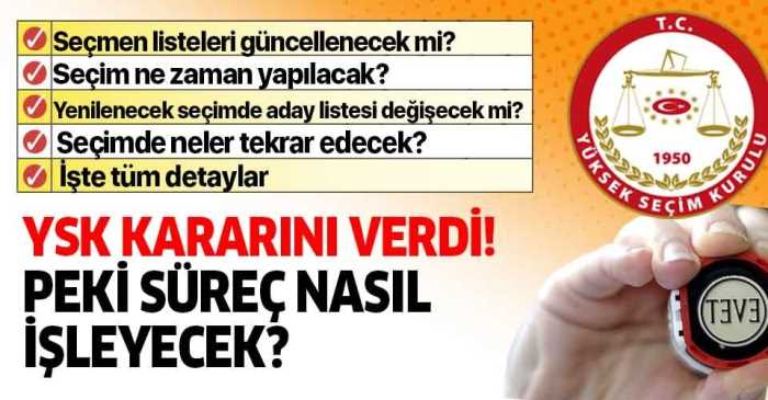 YSK: İstanbul seçimleri yenilenecek