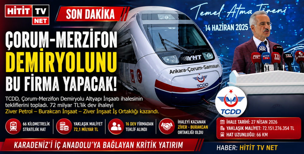 Çorum-Merzifon Demiryolu İhalesini Bu Ortaklı…