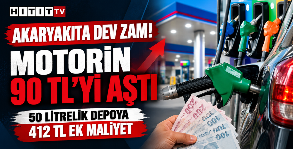 Motorine 8,24 TL Dev Zam! Litre Fiyatı 90 TL’…